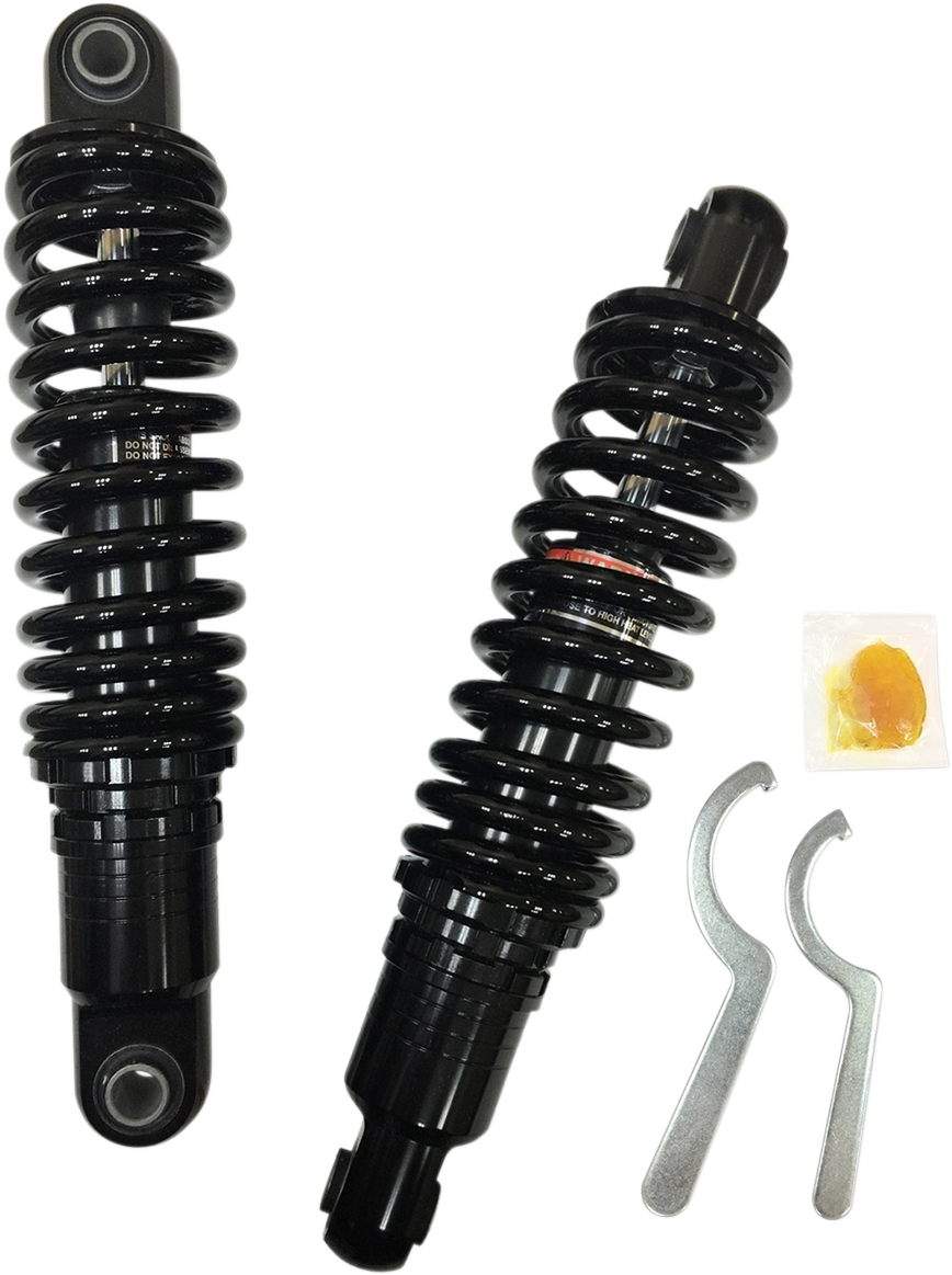 DRAG SPECIALTIES SHOCKS Premium Ride-Height Adjustable Shocks - 12" - Heavy Duty - Black C16-0156HB