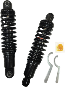 DRAG SPECIALTIES SHOCKS Premium Ride-Height Adjustable Shocks - 12" - Heavy Duty - Black C16-0156HB