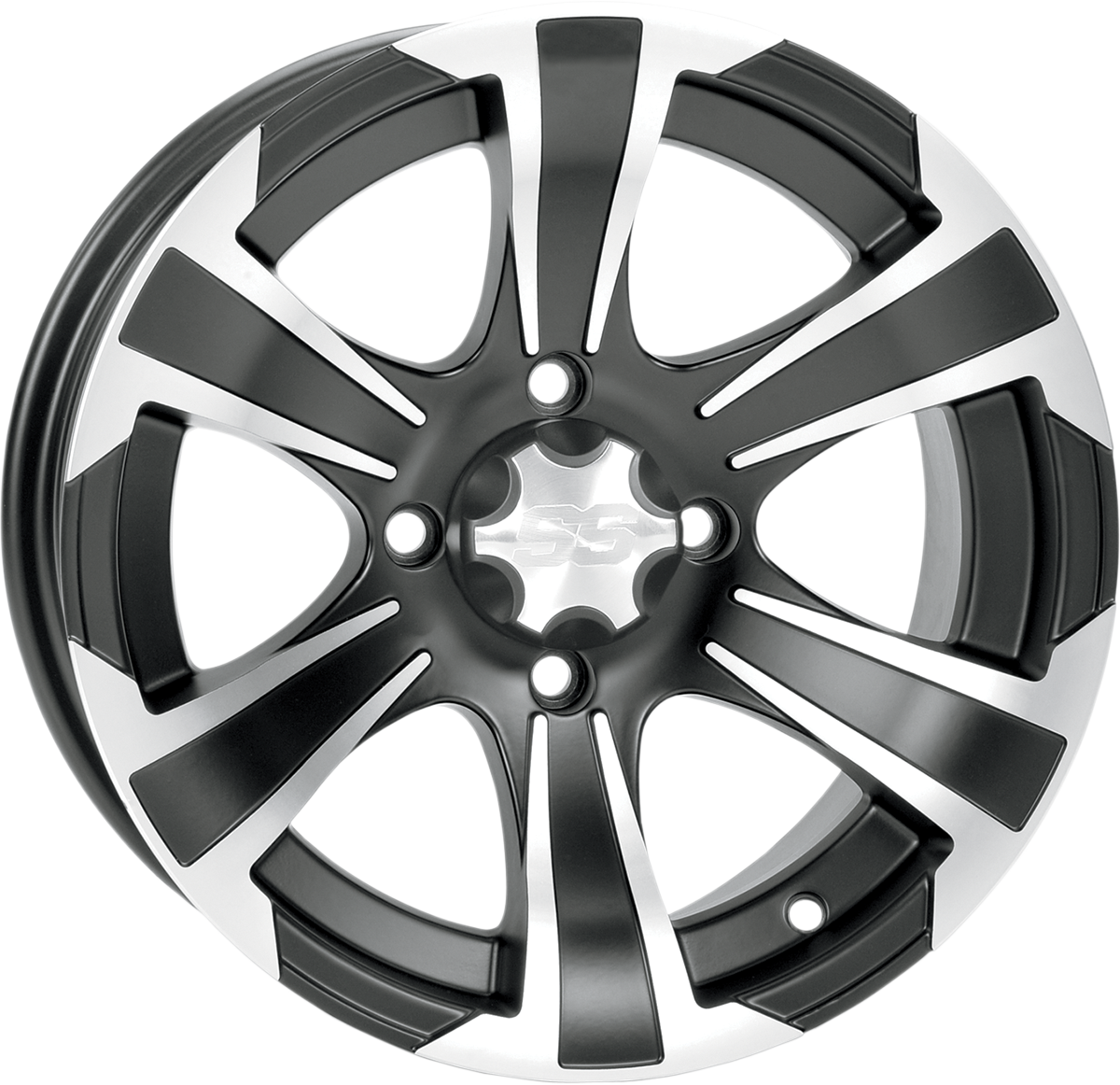 ITP Wheel - SS312 - Front/Rear - Black Machined - 12x7 - 4/156 - 4+3 1228441536B