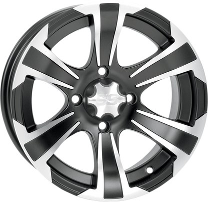 ITP Wheel - SS312 - Front/Rear - Black Machined - 12x7 - 4/156 - 4+3 1228441536B