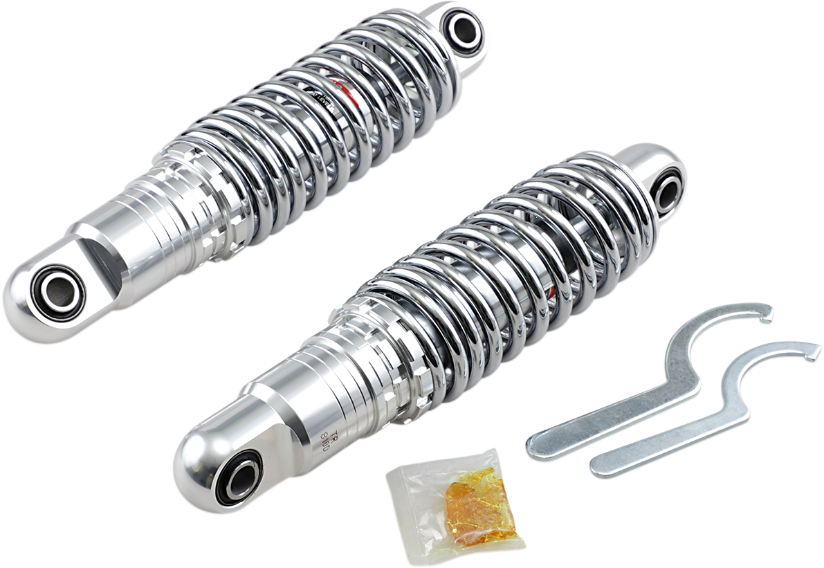 DRAG SPECIALTIES SHOCKS Premium Ride-Height Adjustable Shocks - 11" - Heavy Duty - Chrome C16-0160H