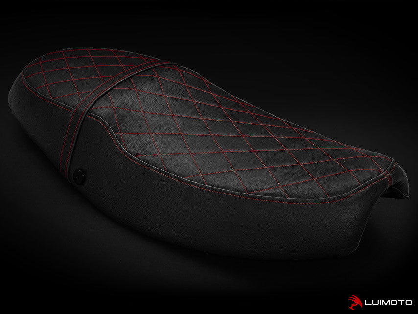 LUIMOTO ( Vintage) Rider Seat Covers for the Triumph THRUXTON (04-15)