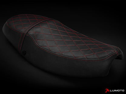 LUIMOTO ( Vintage) Rider Seat Covers for the Triumph THRUXTON (04-15)