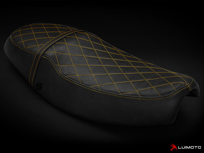 LUIMOTO ( Vintage) Rider Seat Covers for the Triumph THRUXTON (04-15)