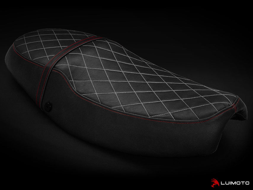 LUIMOTO ( Vintage) Rider Seat Covers for the Triumph THRUXTON (04-15)