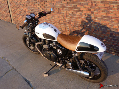 LUIMOTO ( Vintage) Rider Seat Covers for the Triumph THRUXTON (04-15)