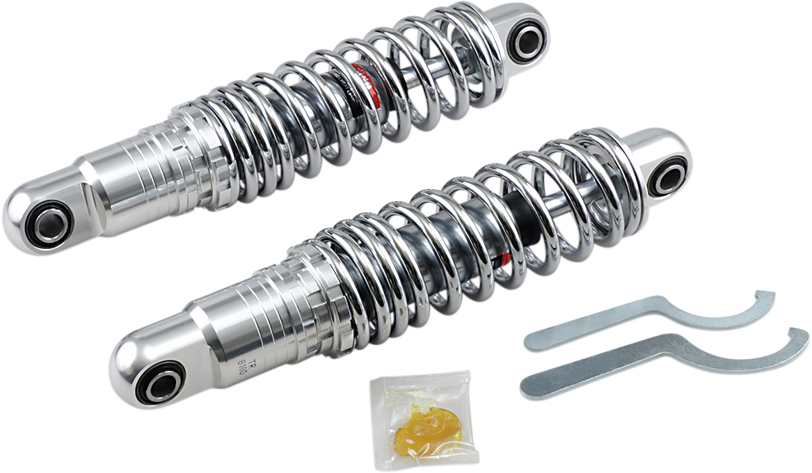 DRAG SPECIALTIES SHOCKS Premium Ride-Height Adjustable Shocks - 12" - Heavy Duty - Chrome C16-0162H