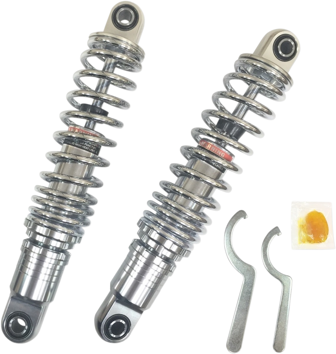 DRAG SPECIALTIES SHOCKS Premium Ride-Height Adjustable Shocks - 13" - Heavy Duty - Chrome C16-0163H