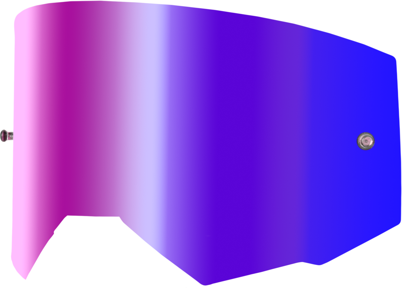 Single Lens W/ Post Adult W/ Iridescent Red Mir/Smk Lens