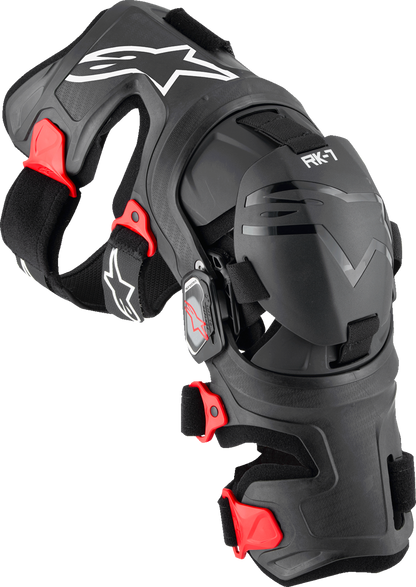 ALPINESTARS RK-7 Plasma Knee Braces - Black/Red - Medium 6500825-13-M