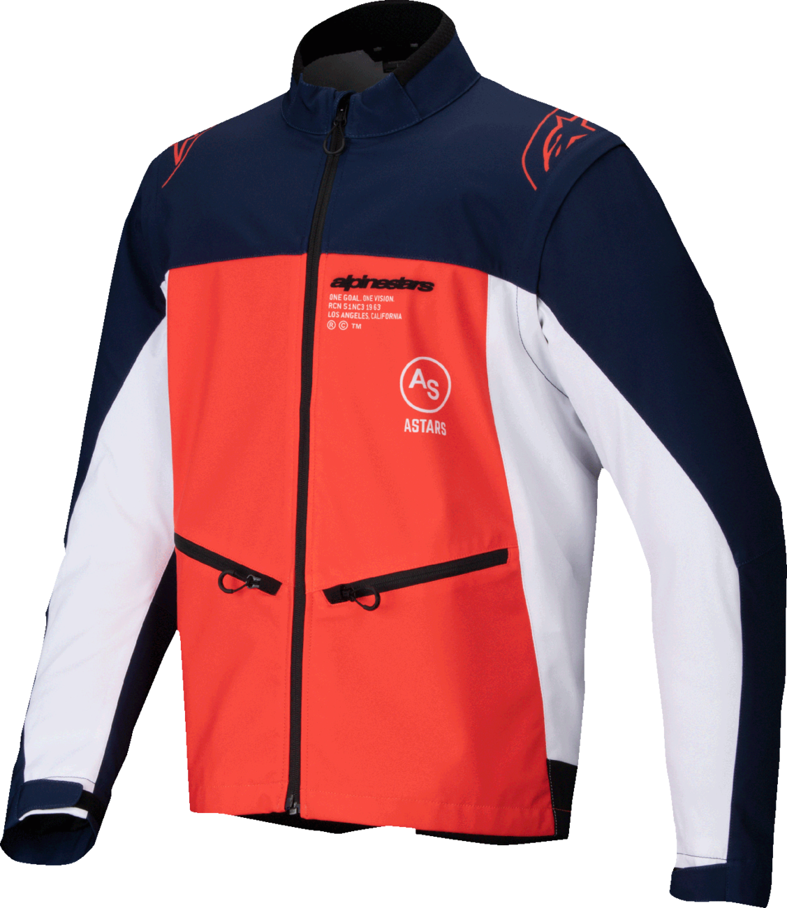 ALPINESTARS Lite-Dura Softshell Jacket - Navy/Orange/White - 3XL 3700225-7162-3X
