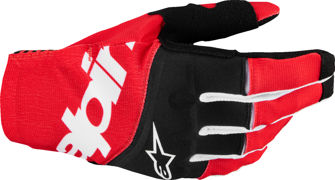 ALPINESTARS Techstar MX Gloves - Black/Bright Red - 2XL 3560125-1303-2XL
