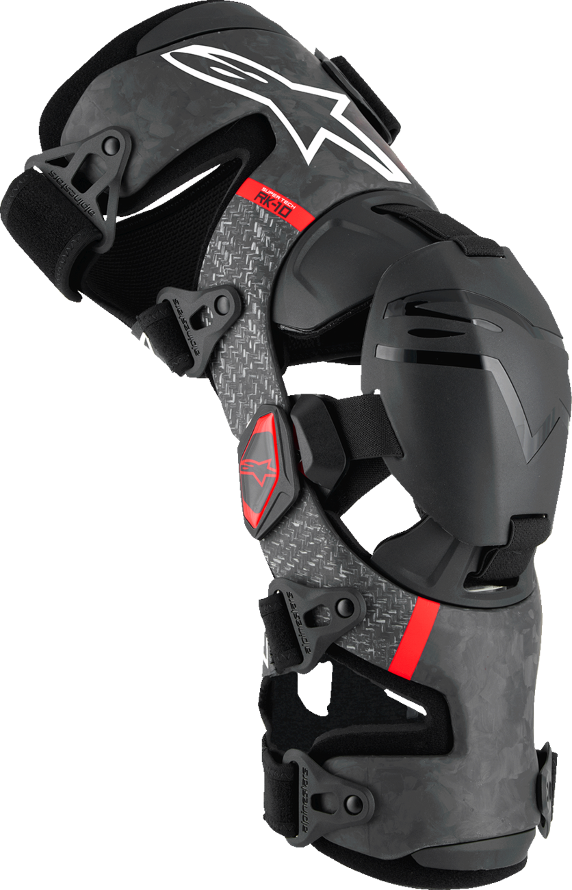 ALPINESTARS Supertech RK-10 Plasma Knee Braces - Black/Red - Large 6501425-13-L