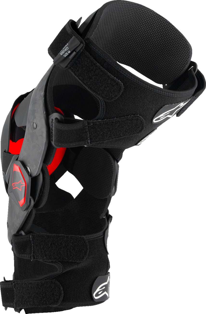 ALPINESTARS Supertech RK-10 Plasma Knee Braces - Black/Red - Large 6501425-13-L