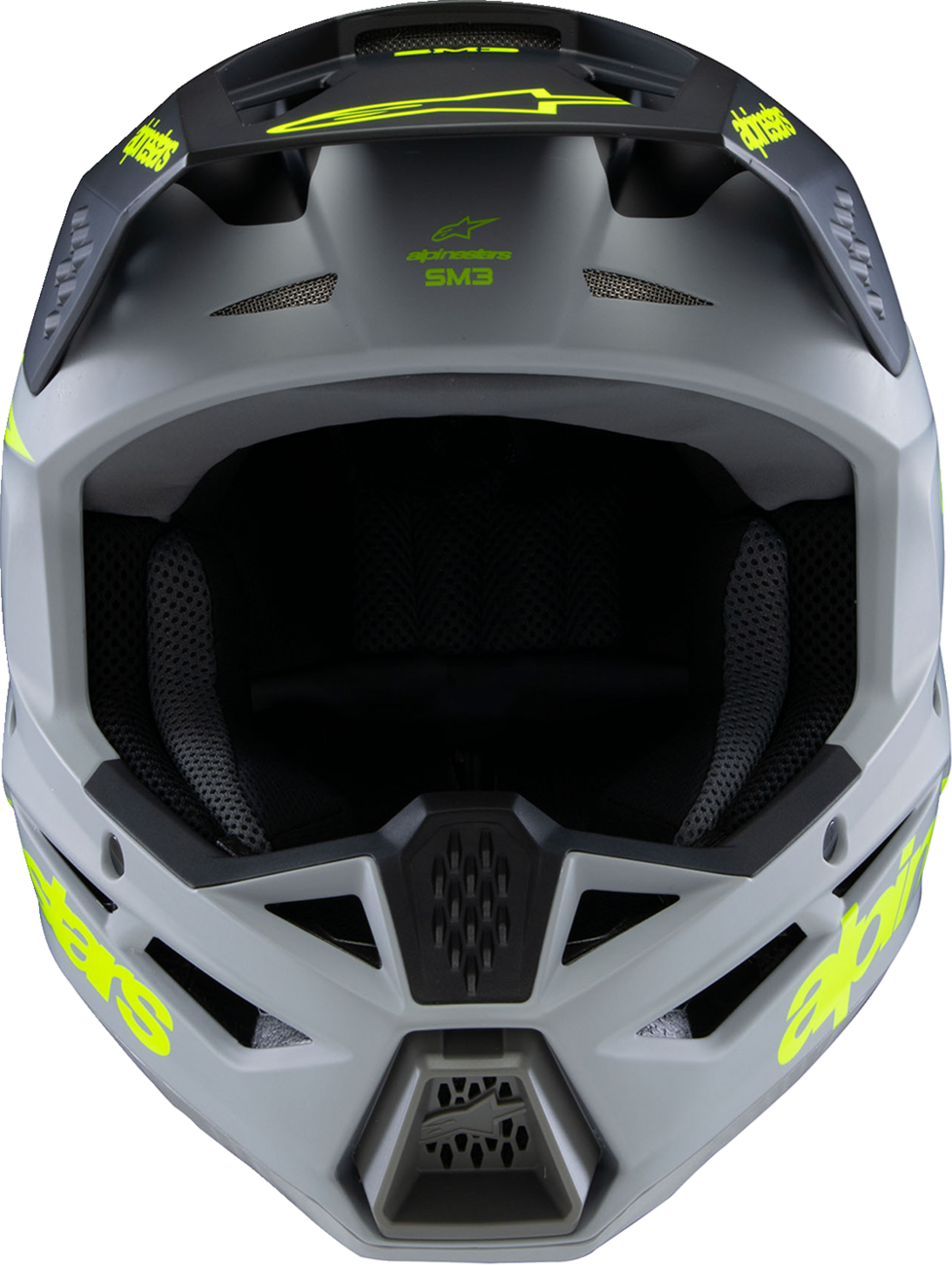 ALPINESTARS Youth SM3 Helmet - Radium - Matte Gray/Black/Yellow Fluo - Medium 8301825-9510-YM