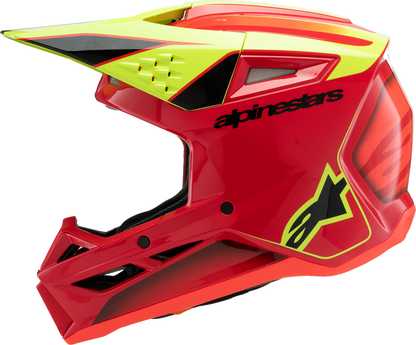 ALPINESTARS Youth SM3 Helmet - Fray - Gloss Red/Yellow Fluo/Black - Large 8301625-3051-YL