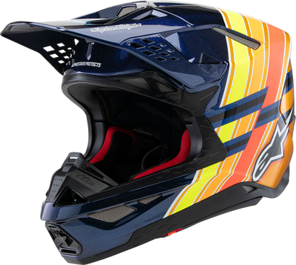 ALPINESTARS Supertech M10 Helmet - TLD Edition 25 - MIPS® - Gloss Dark Blue/Orange/Yellow/Fluo Red - 2XL 8300225-7156-XXL