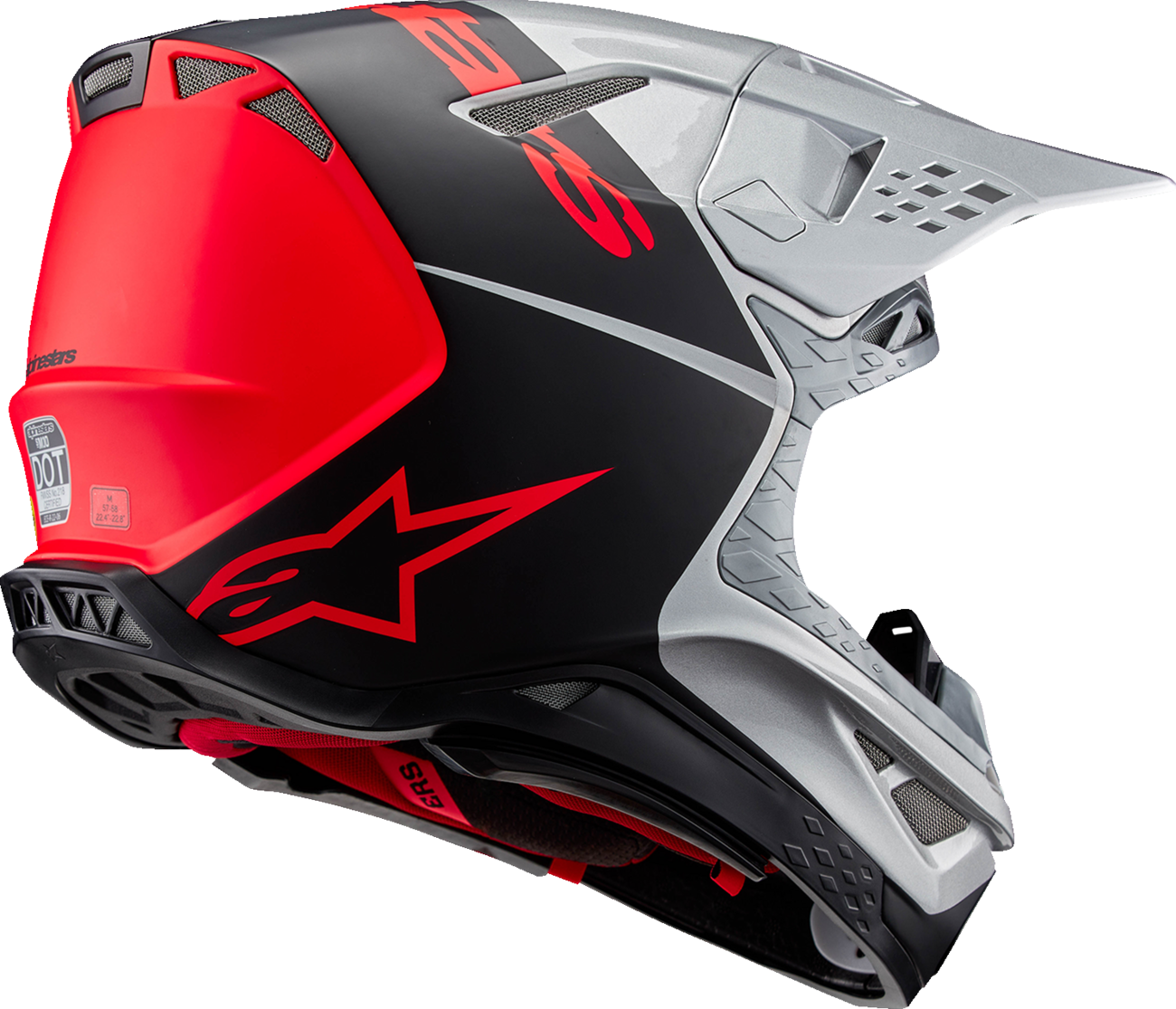 ALPINESTARS Supertech M10 Helmet - Flood - MIPS® - Gloss Silver/Black/Orange Fluo - 2XL 8301023-1954-XXL