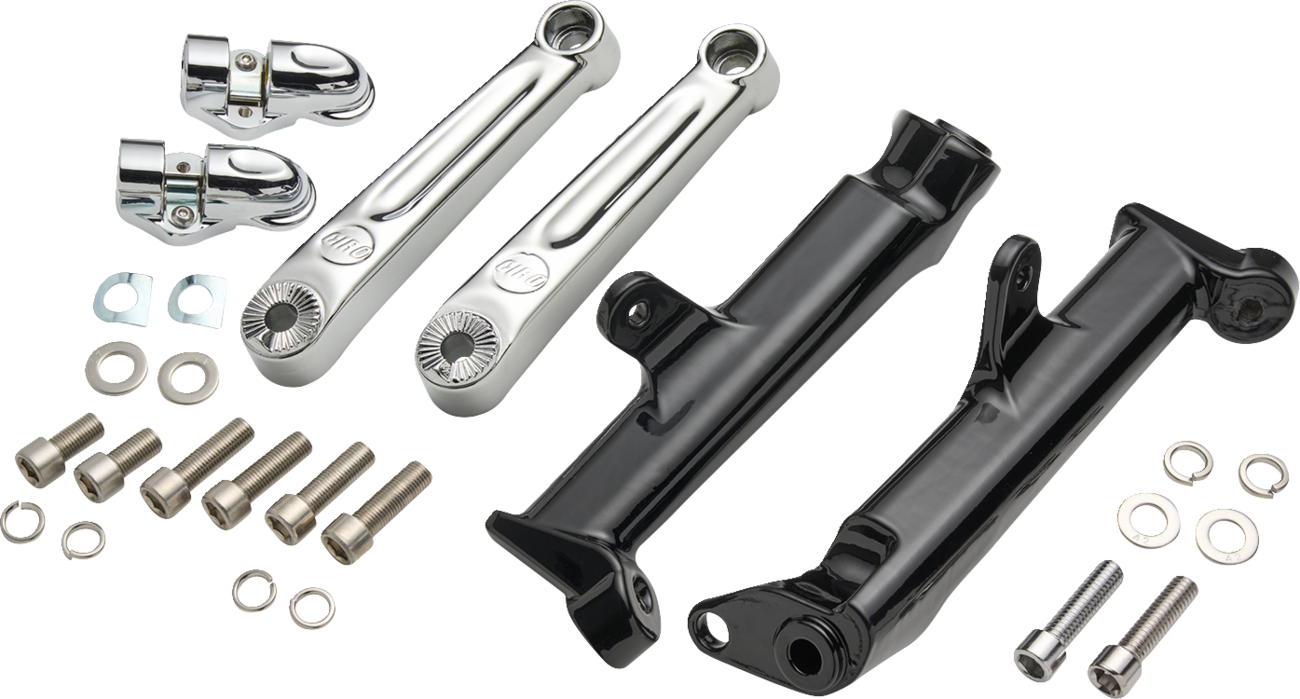 CIRO Frame Mounted Adjustable Highway Peg Mount - Extended - Chrome 60601