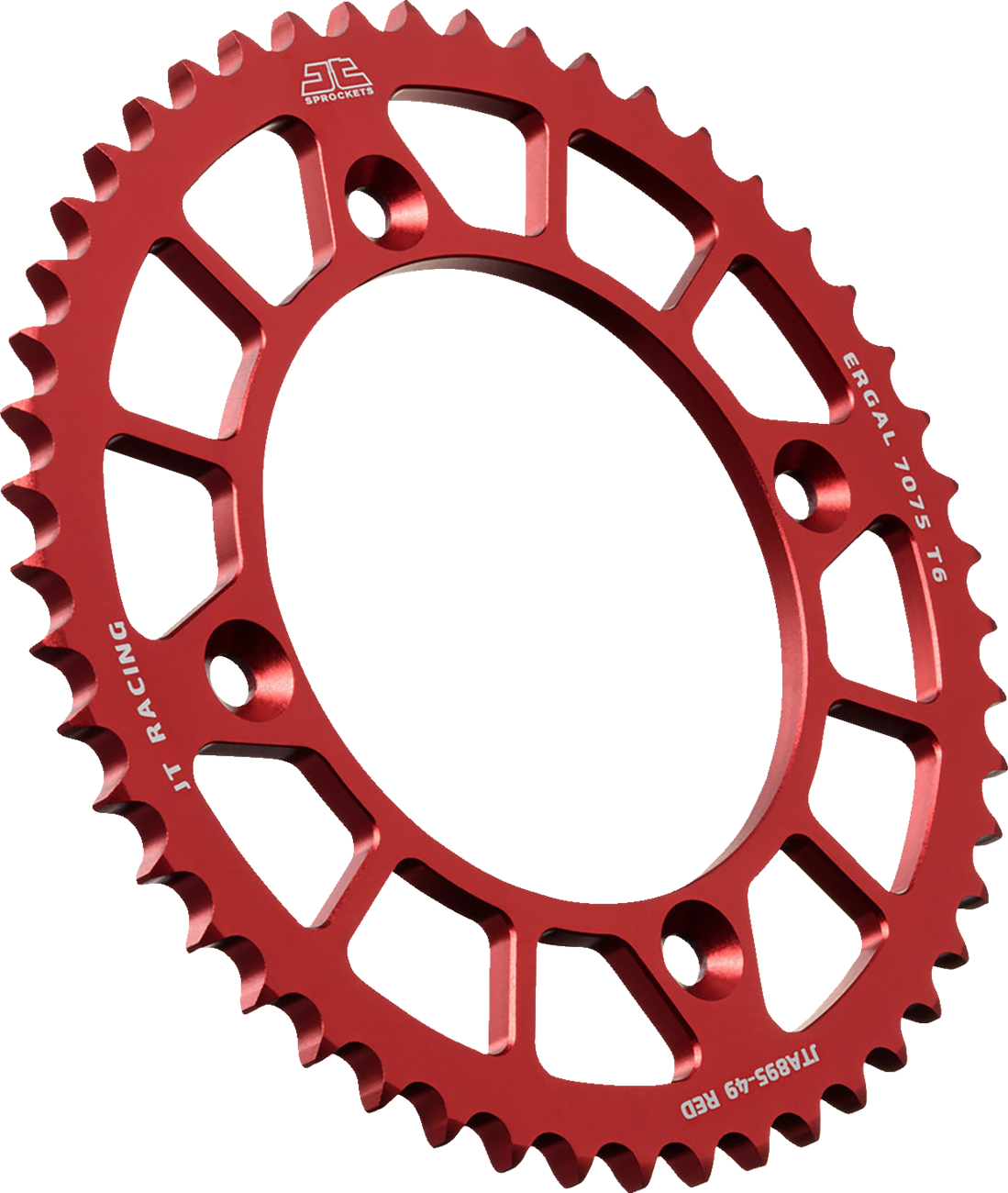 JT SPROCKETS Rear Sprocket - Aluminum - 49 Tooth - Red - Gas Gas/Husqvarna/KTM JTA895.49RED