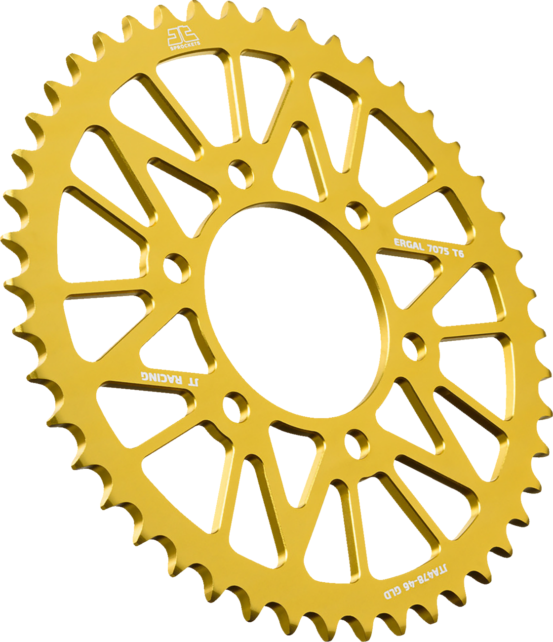JT SPROCKETS Rear Sprocket - Aluminum - 46 Tooth - Gold - CF Moto/Kawasaki JTA478.46GLD