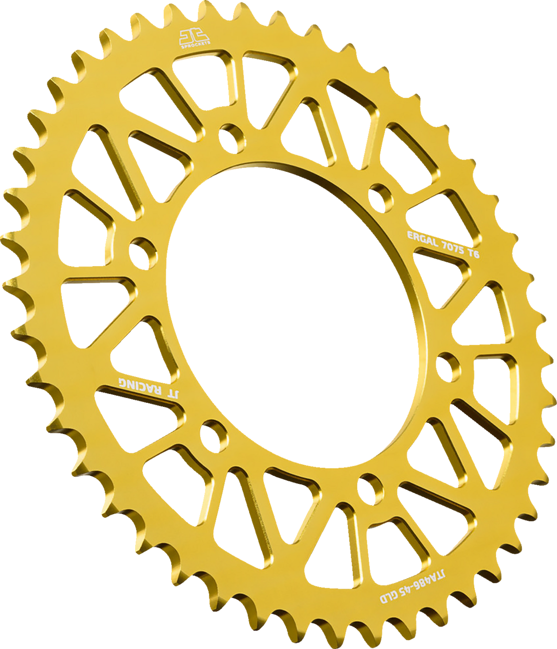 JT SPROCKETS Rear Sprocket - Aluminum - 45 Tooth - Gold - Kawasaki/Suzuki/Yamaha JTA486.45GLD