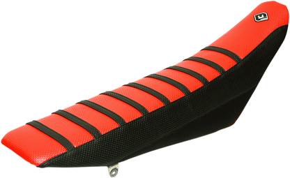 FLU DESIGNS INC. Pro Rib Seat Cover - Red/Black - YZ '06-'09 35502