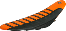 FLU DESIGNS INC. Pro Rib Seat Cover - Orange/Black - KTM '07-'11 55501