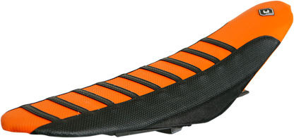 FLU DESIGNS INC. Pro Rib Seat Cover - Orange/Black - KTM '07-'11 55501