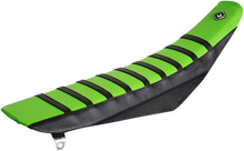 FLU DESIGNS INC. Pro Rib Seat Cover - Green/Black - KX85 '01-'13 25506