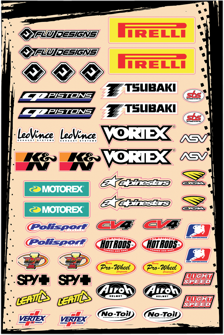 FLU DESIGNS INC. Decal Logo Kit - A 00502