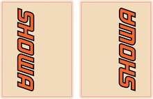 FLU DESIGNS INC. Upper Fork Decal - Showa - Orange/Black 01010