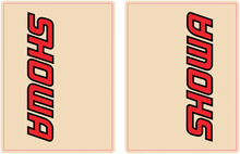 FLU DESIGNS INC. Upper Fork Decal - Showa - Red/Black 01012