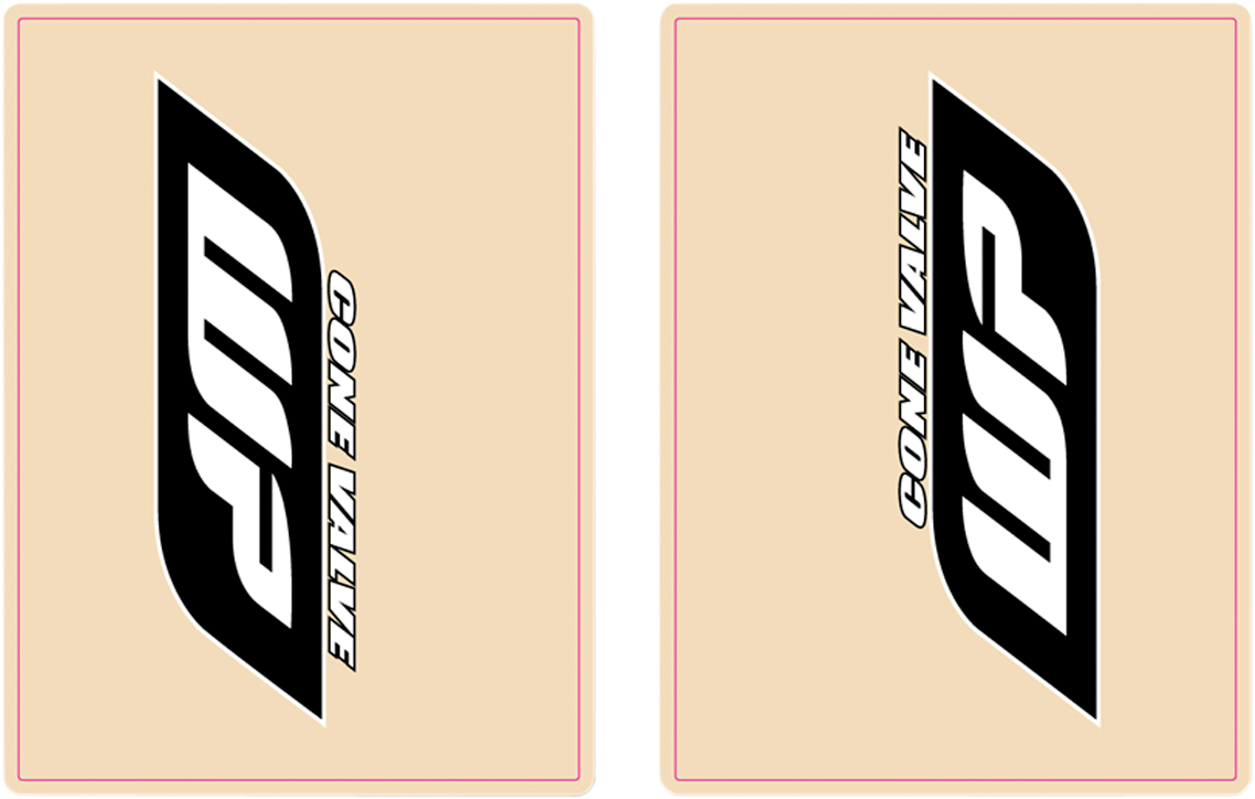 FLU DESIGNS INC. Upper Fork Decal - WP - White/Black 01019