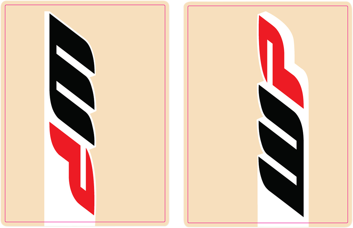 FLU DESIGNS INC. Upper Fork Decal - WP - Red/Black/White 01021