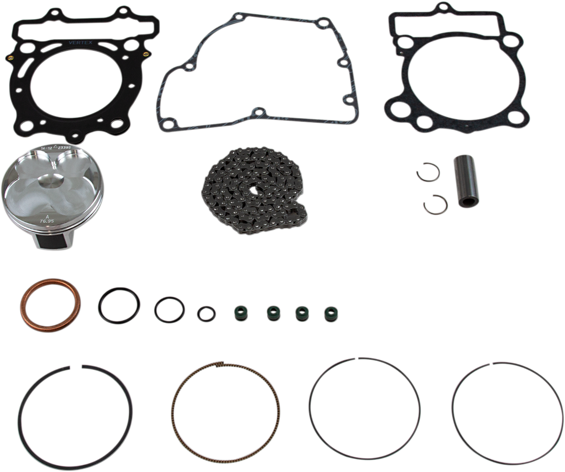 VERTEX Top End Piston Kit - 76.96 mm - Suzuki RMZ250 VTKTC23564B