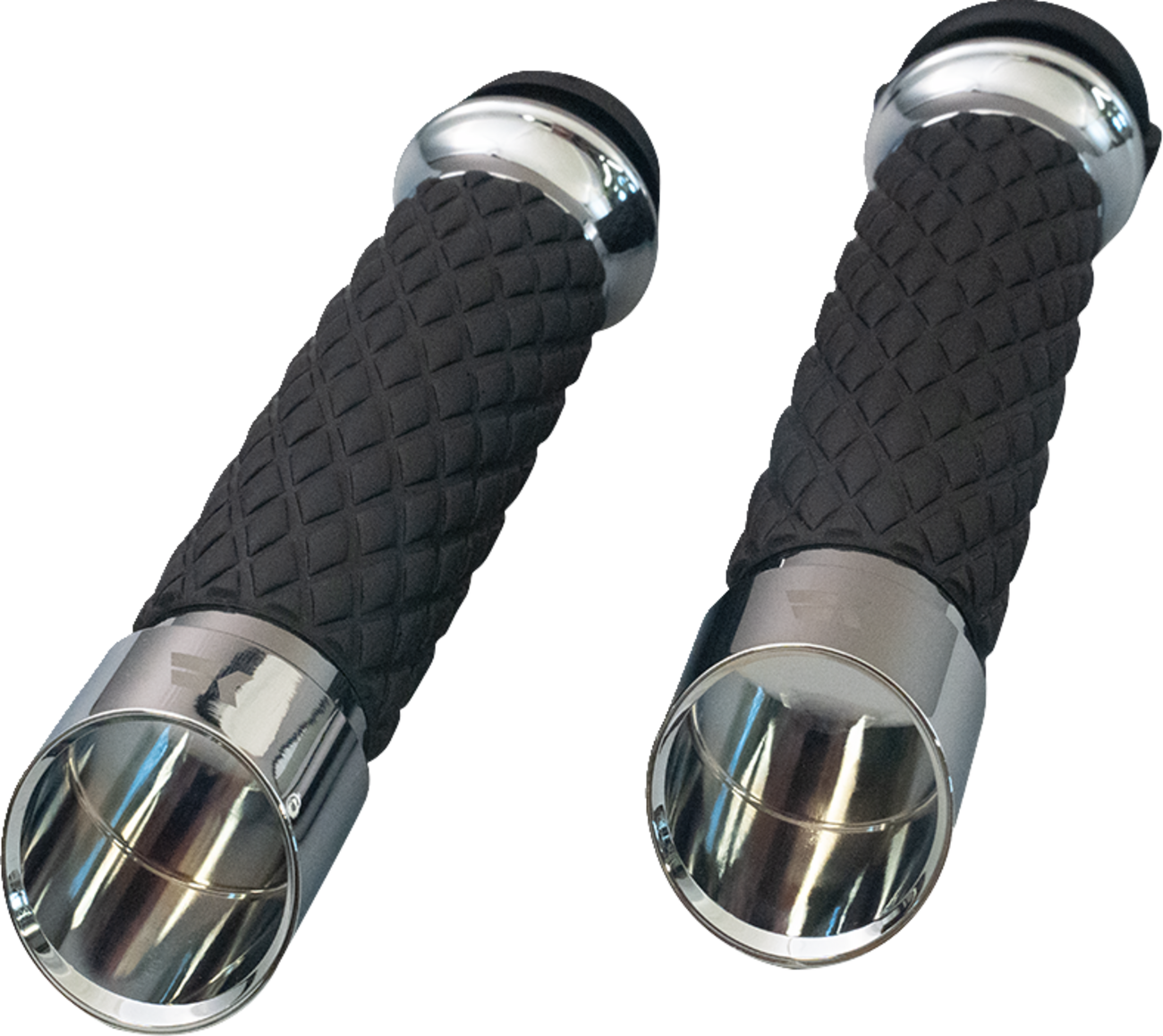 KHROME WERKS Edge Grips - Custom Contour - Diamond - Chrome 500315