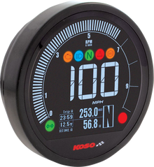 KOSO NORTH AMERICA DL-04HD Multifunction Gauge - Black - Harley Davidson® BA077400