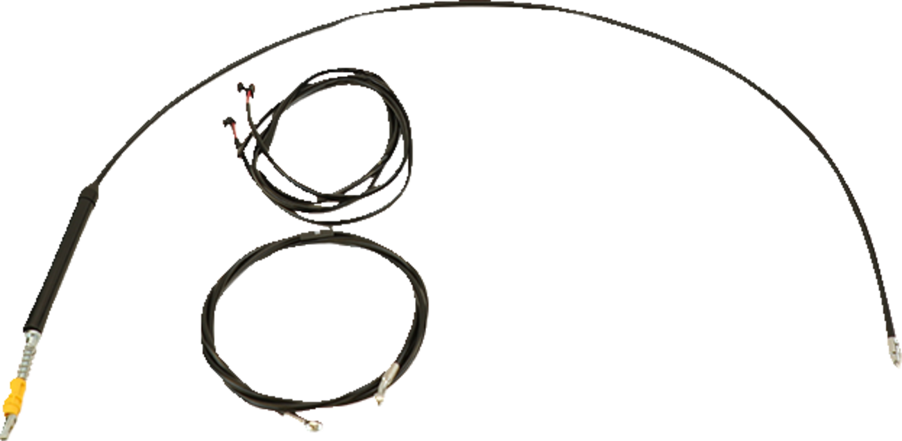 LA CHOPPERS Complete Plug-and-Play Cable Kit - Upper - 12" - 14" Handlebars - '17-'20 Touring - Black LA-8060KT3-13B