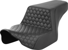 SADDLEMEN Step-Up Seat - Front Honeycomb - Black Stitching - FL '23-'24 823-07-17700