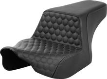 SADDLEMEN Step-Up Seat - Front Honeycomb - Gray Stitching - FL '23-'24 823-07-17702