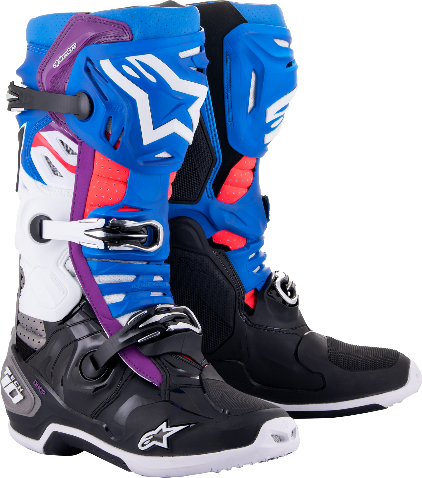 Tech 10 Supervented Boots Blk/Enamel Blu/Pur/Wht Sz 10