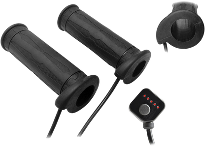 KOSO NORTH AMERICA 5 Level Twist Throttle Heated Grips - 1" AM10706G