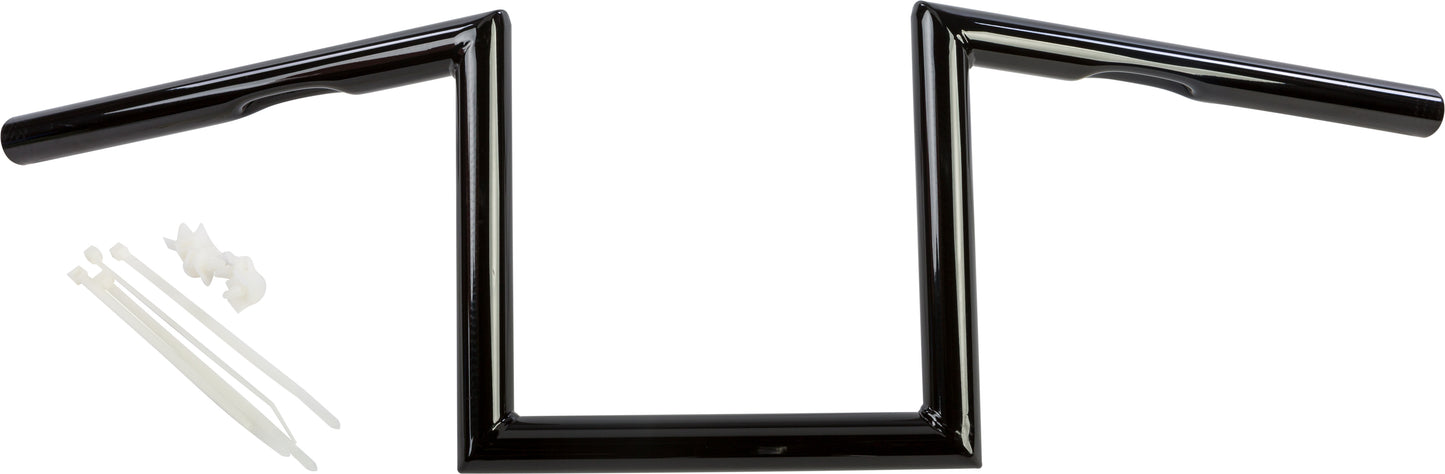 1" Z Bar Dimpled 8" Gloss Black
