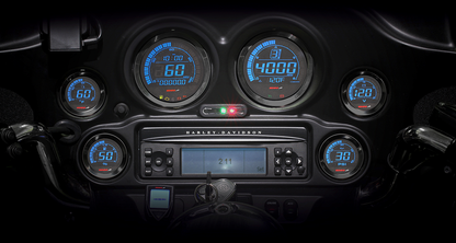 KOSO NORTH AMERICA HD-02 6-Piece Gauge Kit - Black BA050903