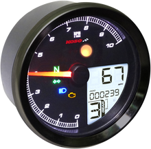KOSO NORTH AMERICA TNT-04 Multifunction Meter - Black Bezel - 3.3" Diameter x 2.19" D BA051411