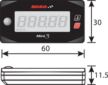 KOSO NORTH AMERICA Cylinder Head Temperature Meter - Honda - Grom® BA003245