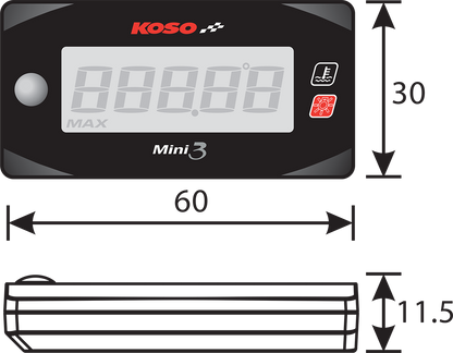 KOSO NORTH AMERICA Cylinder Head Temperature Meter - Honda - Grom® BA003245