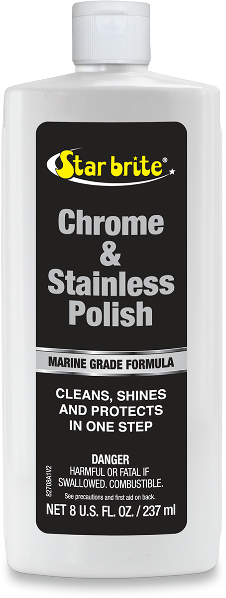 STAR BRITE Chrome and Stainless Steel Polish - 8 U.S. fl oz. 082708