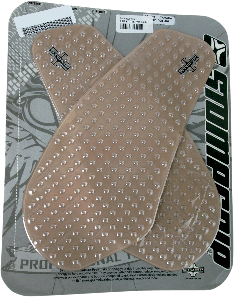 STOMPGRIP Tank Grips - Volcano - Clear - Yamaha - YZF '03-'05 55-10-0004C